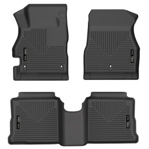 Nissan Versa Floor Liners - Front + Rear - Husky Liners - WeatherBeater - Black - `20-`22